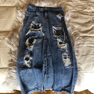 Beautiful Vintage maxi Jean shirt
